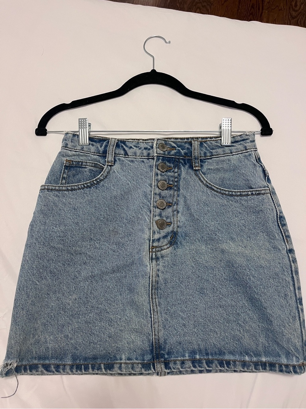 Brandy Melville John Galt blue denim mini skirt